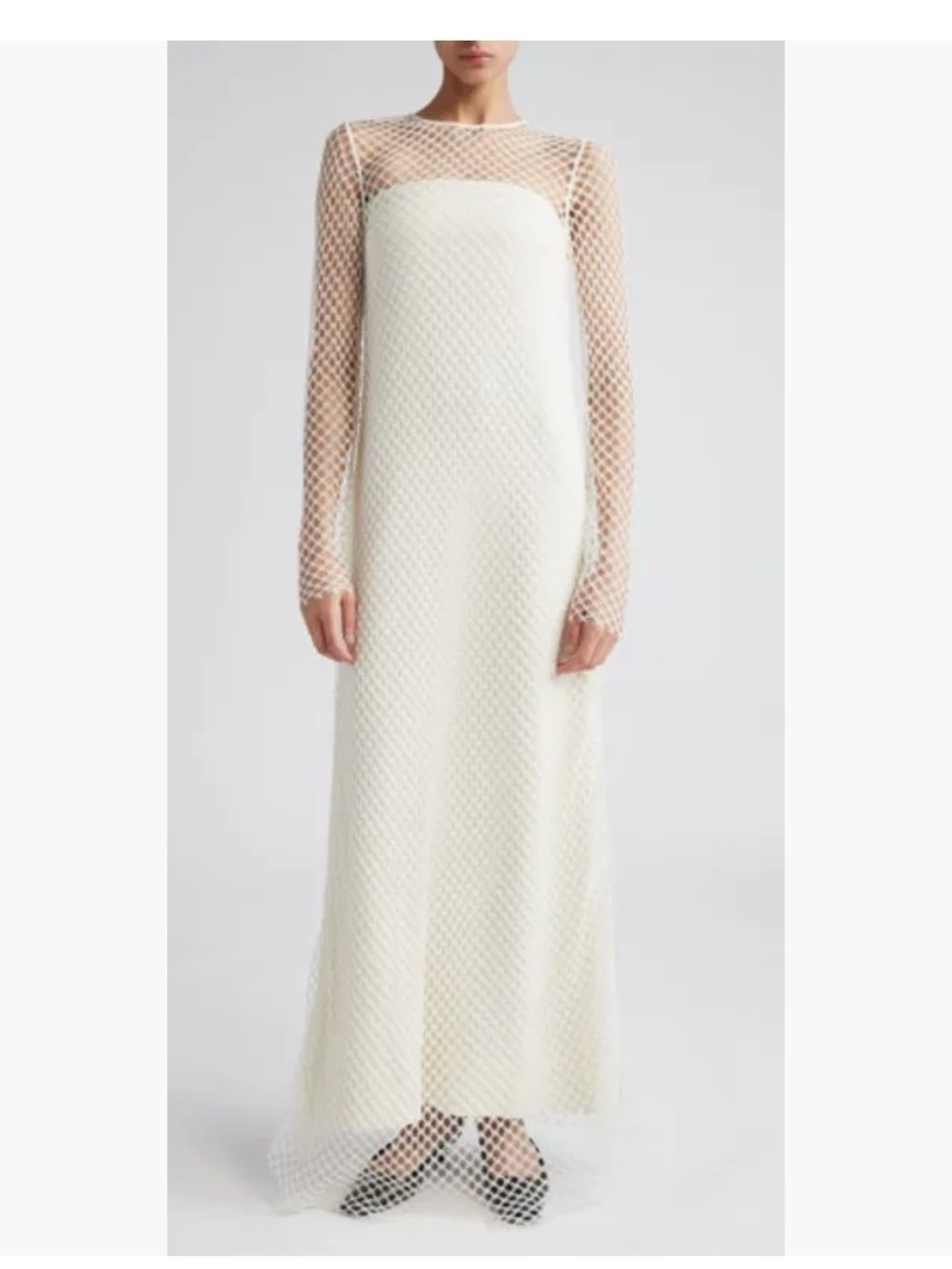 TOTEME New Layered Lace Dress in Snow Size EU 34 / US 2